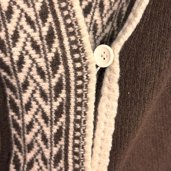 Weekend Max Mara wool angora cardigan sweater Brown and Cream S - Picture 10 of 16